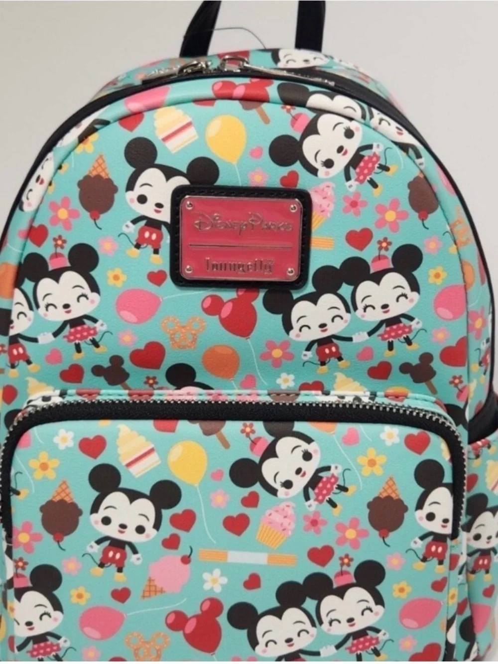Disney Aqua Mickey & Friends Patterned Mini Backpack